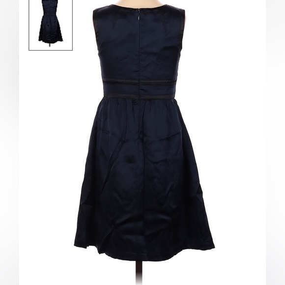 Proenza Schouler for Target 100% Silk Dress Navy Black Size 7 Size S Size M - Picture 4 of 10